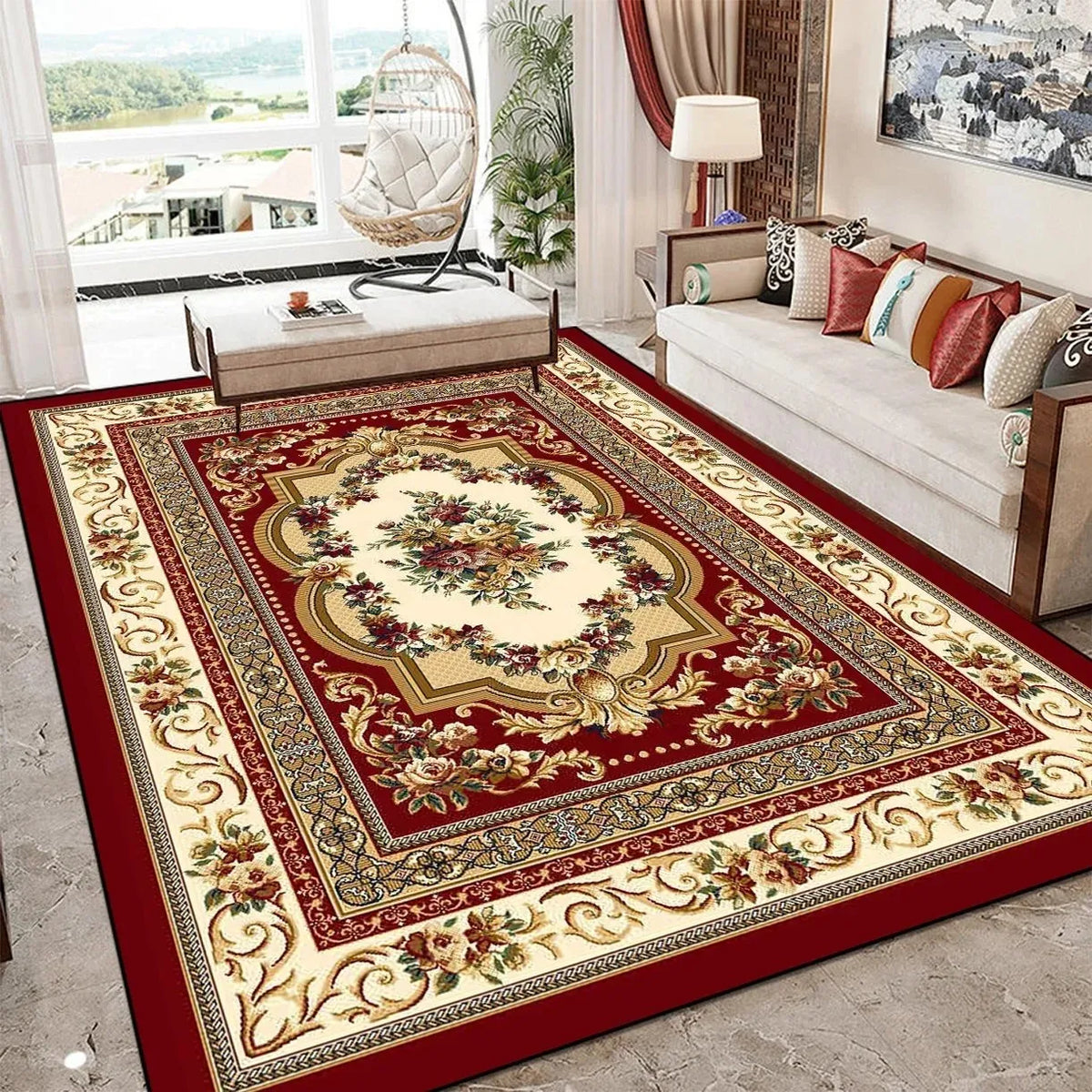 Alfombra VIKAMA Vintage Borgoña